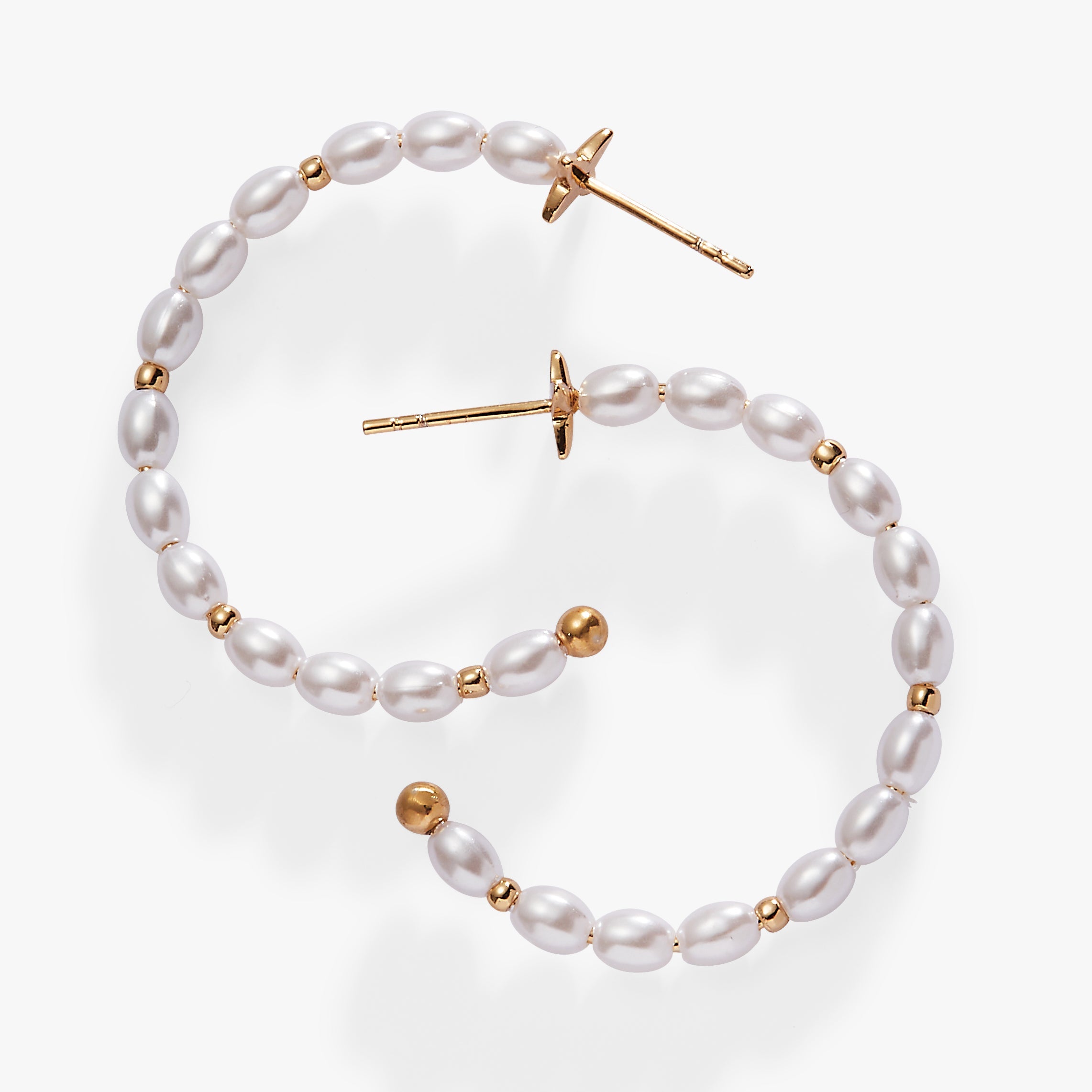 Rice Pearl Hoop Earring, Earrings, $ 26.90, A Moment Of Now™