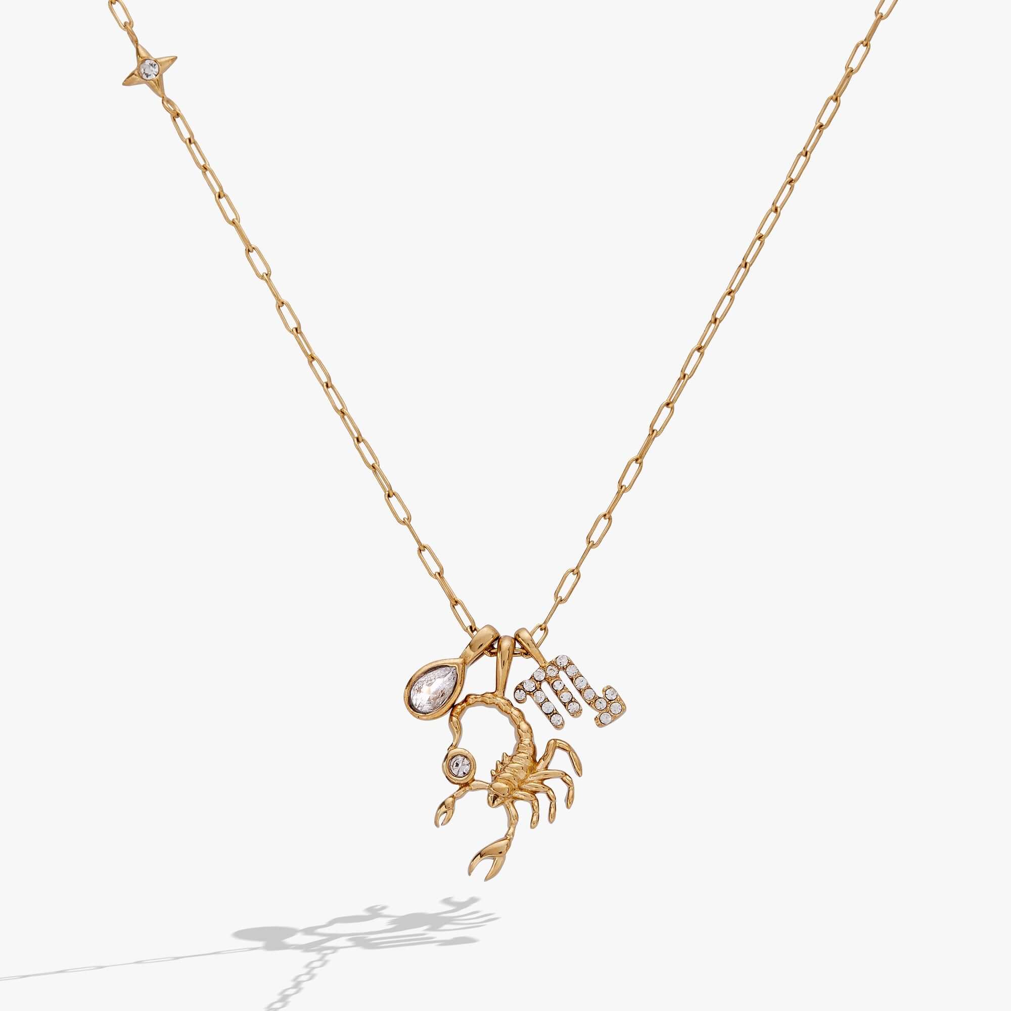 Scorpio Zodiac Charm Cluster Necklace, Necklaces, $ 54.00, A Moment Of Now™