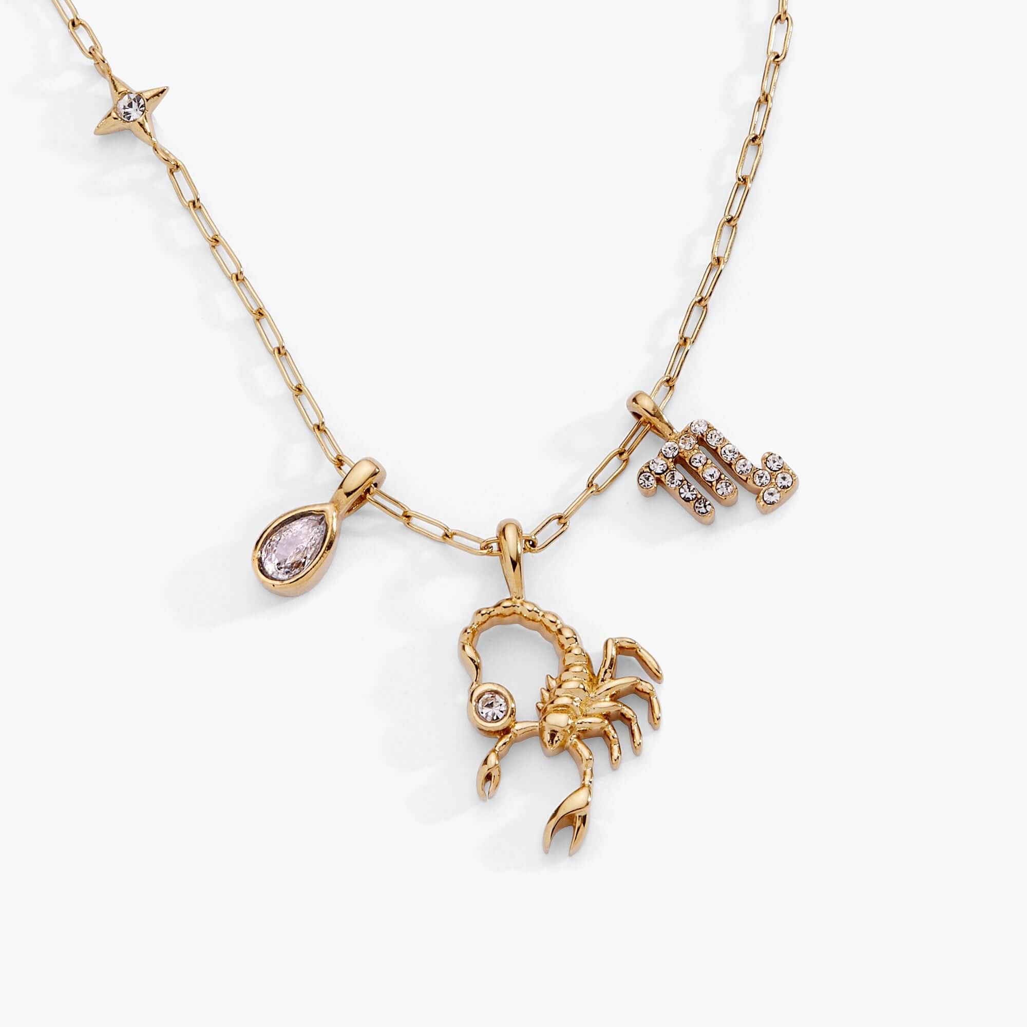 Scorpio Zodiac Charm Cluster Necklace, Necklaces, $ 54.00, A Moment Of Now™