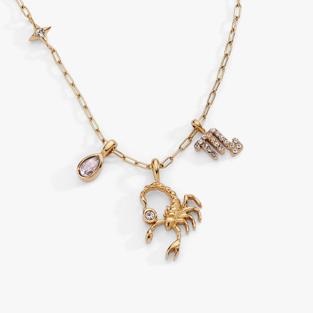 Scorpio Zodiac Charm Cluster Necklace, Necklaces, $ 54.00, A Moment Of Now™