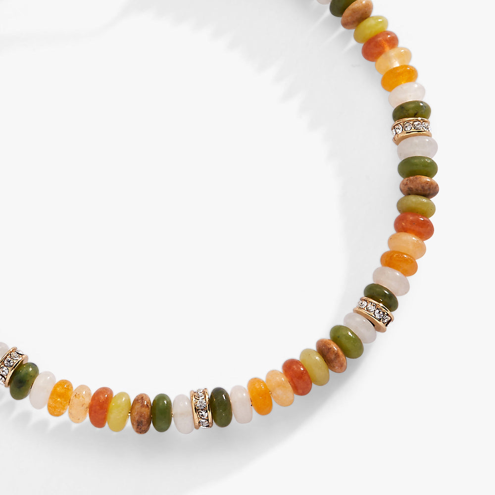 Multi-Color Semi-Precious Beaded Bangle, Bracelets, $ 34.00, A Moment Of Now™