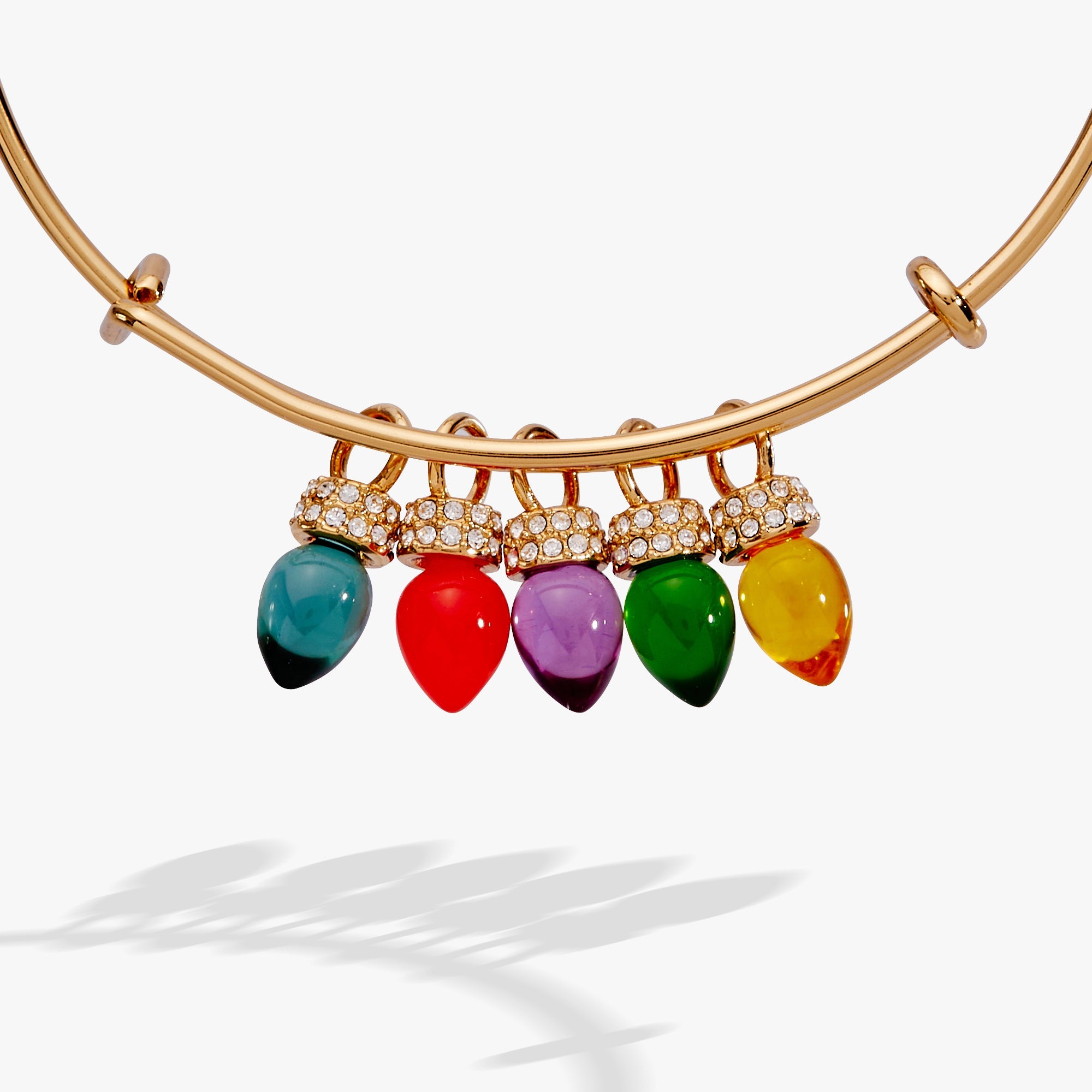 Christmas Light Bulb Charm Bangle, Bracelets, $ 44.00, A Moment Of Now™