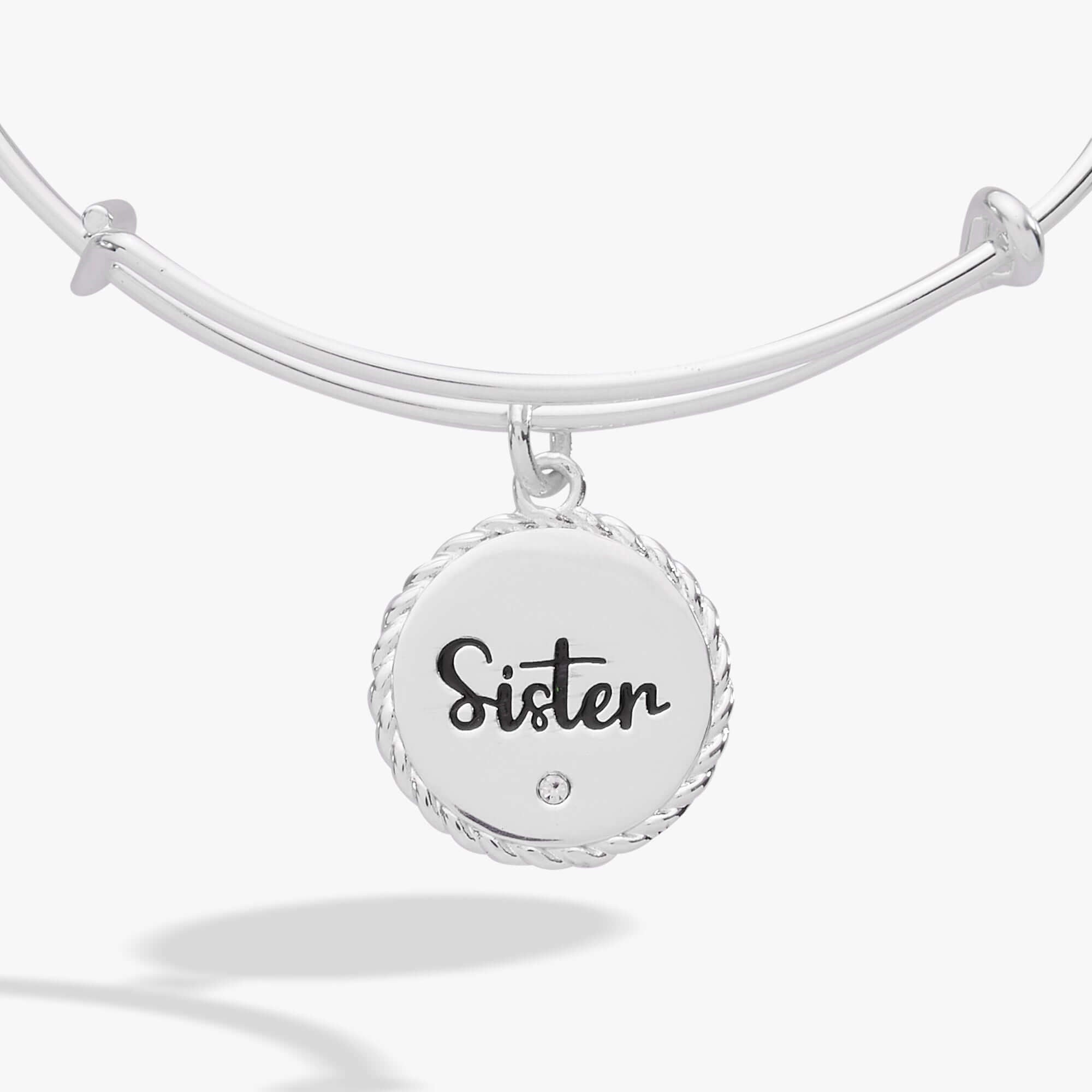 Sister 'Woven Together By Unbreakable Bonds' Charm Bangle, Bracelets, $ 24.00, A Moment Of Now™