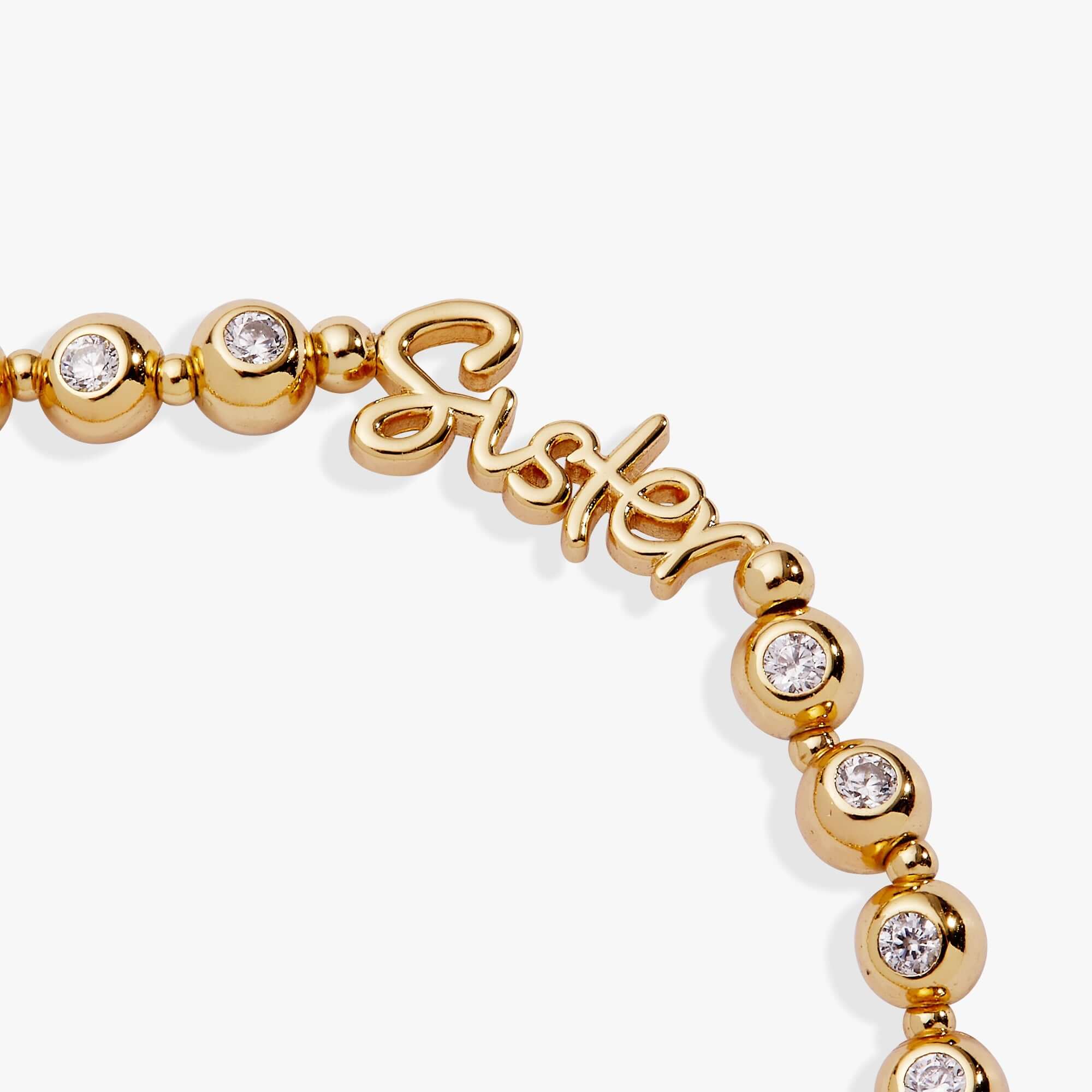 Sister Elongated Crystal Stretch Bracelet, Bracelets, $ 44.00, A Moment Of Now™