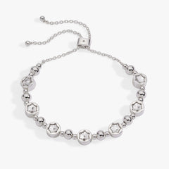 Crystal Snowflake Beaded Bolo Bracelet, Bracelets, $ 44.00, A Moment Of Now™