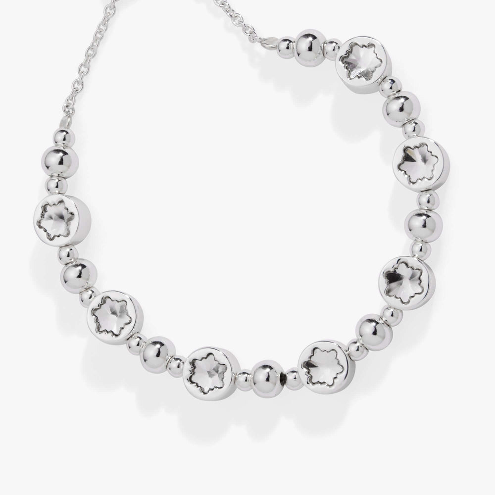Crystal Snowflake Beaded Bolo Bracelet, Bracelets, $ 44.00, A Moment Of Now™