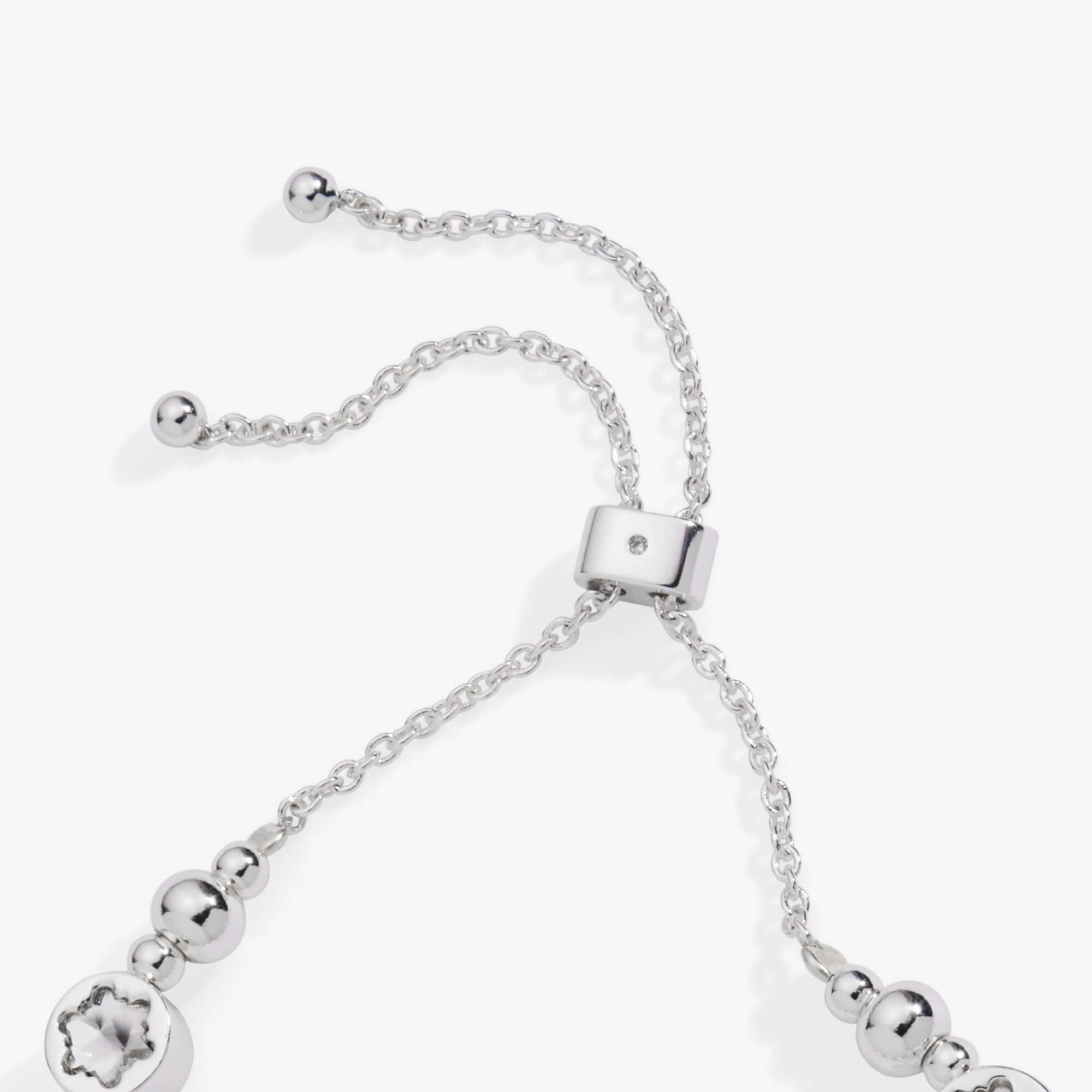 Crystal Snowflake Beaded Bolo Bracelet, Bracelets, $ 44.00, A Moment Of Now™