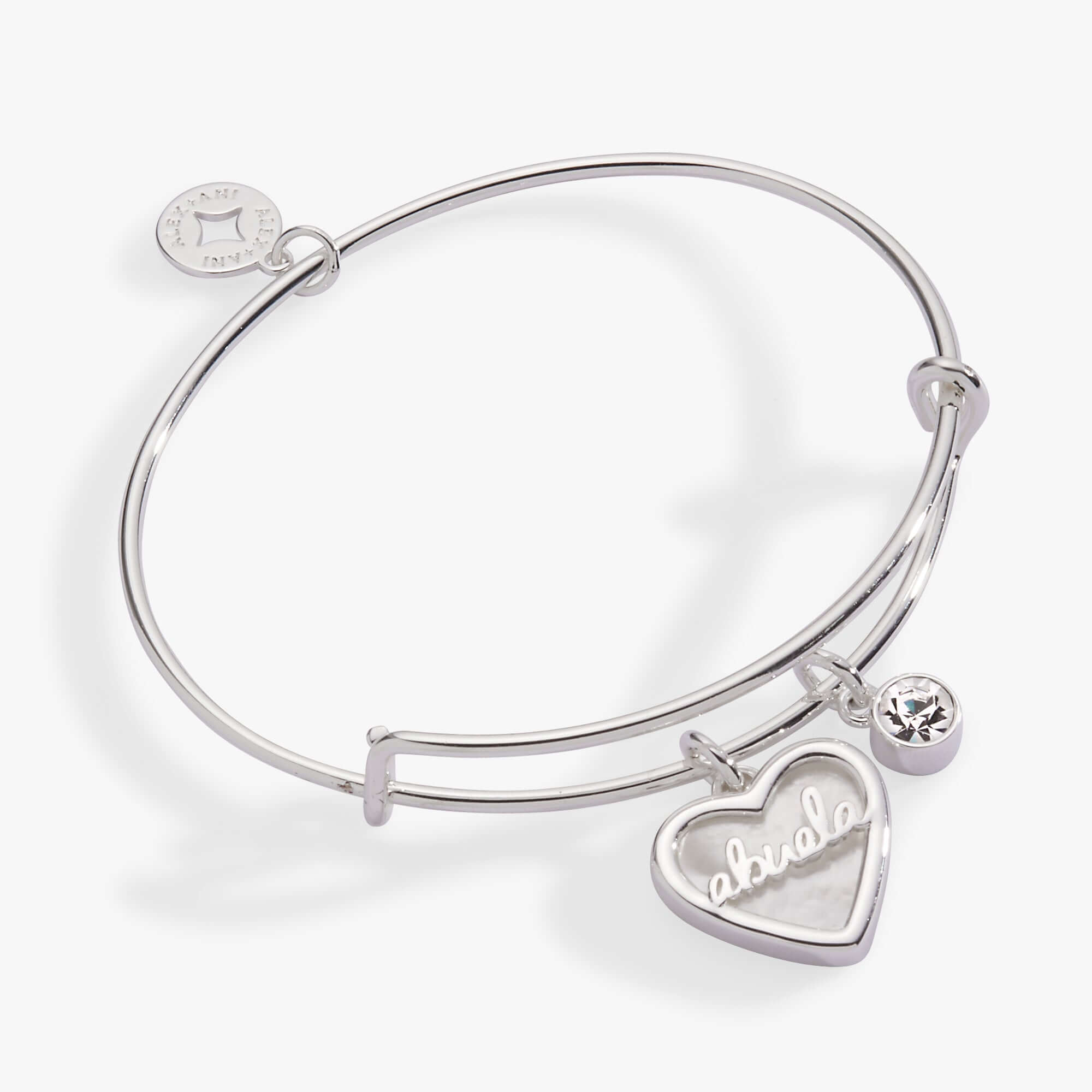 Abuela Mother of Pearl Heart Charm Bangle, Bracelets, $ 34.00, A Moment Of Now™