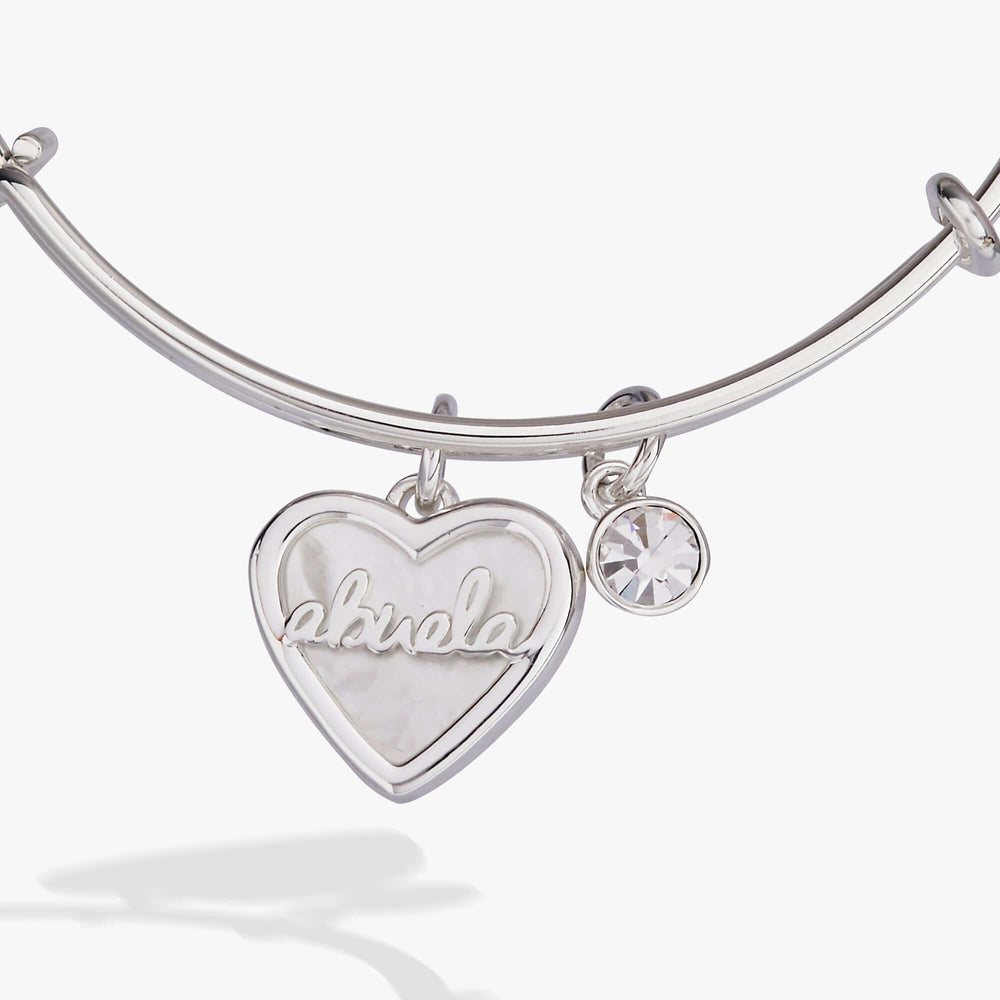 Abuela Mother of Pearl Heart Charm Bangle, Bracelets, $ 34.00, A Moment Of Now™