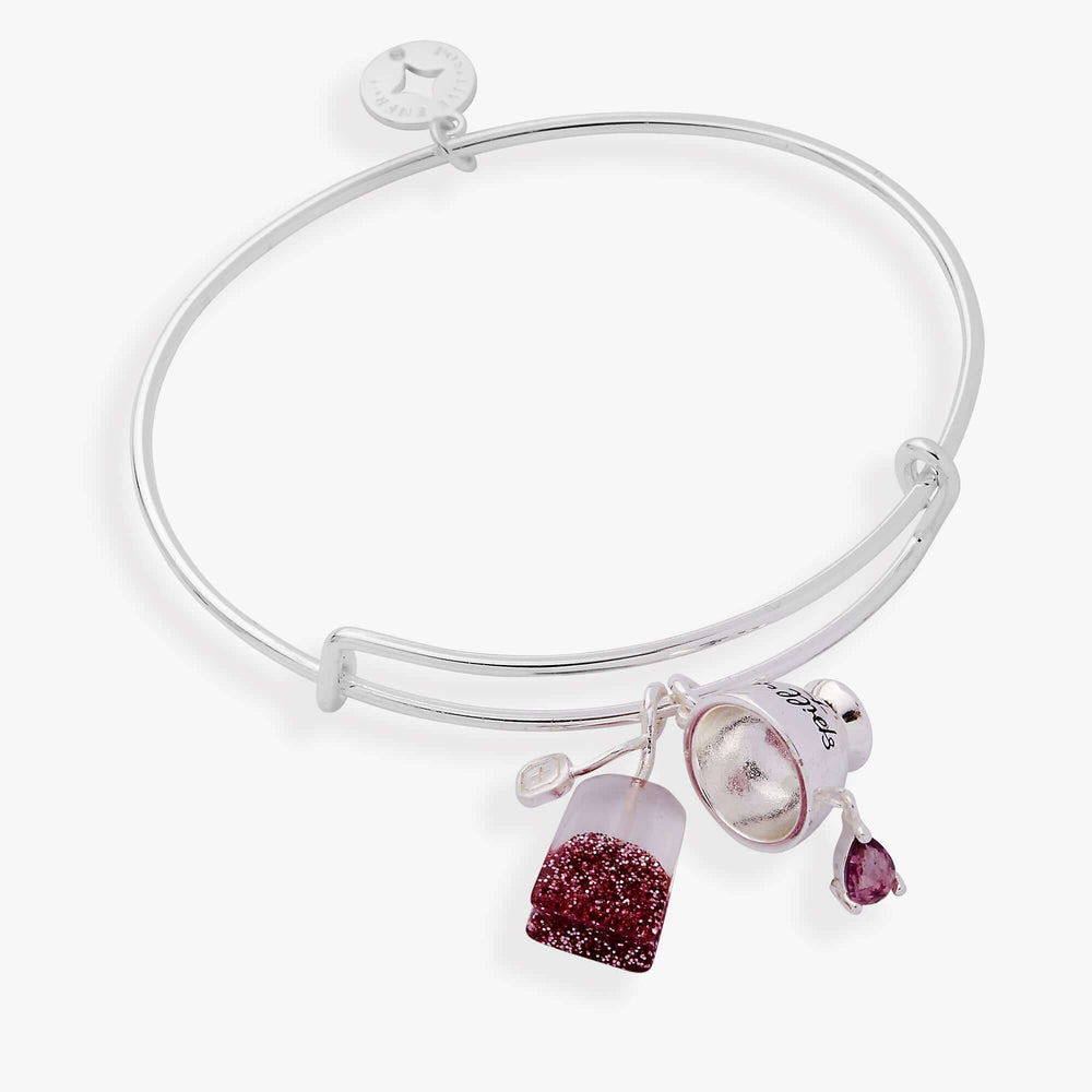 'Spill the Tea' Cup & Tea Bag Charm Bangle, Bracelets, $ 34.00, A Moment Of Now™