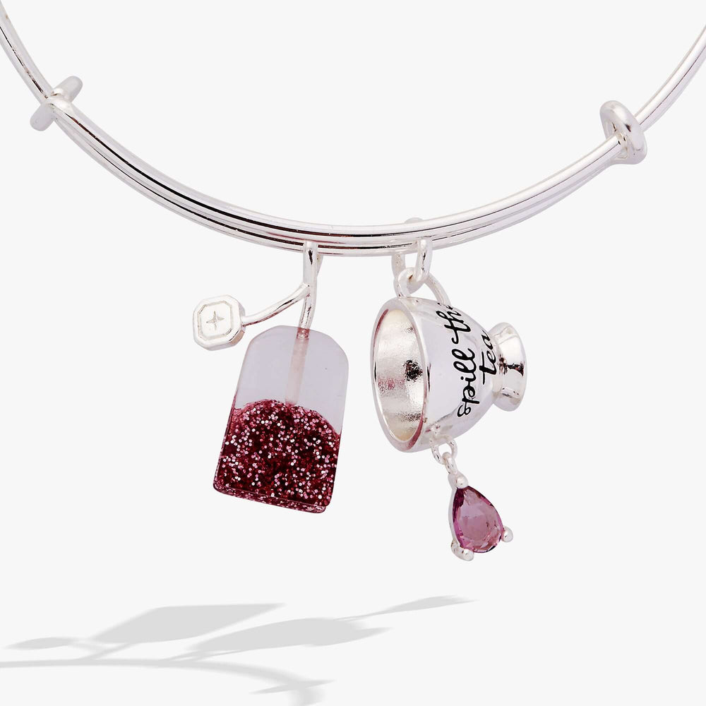 'Spill the Tea' Cup & Tea Bag Charm Bangle, Bracelets, $ 34.00, A Moment Of Now™