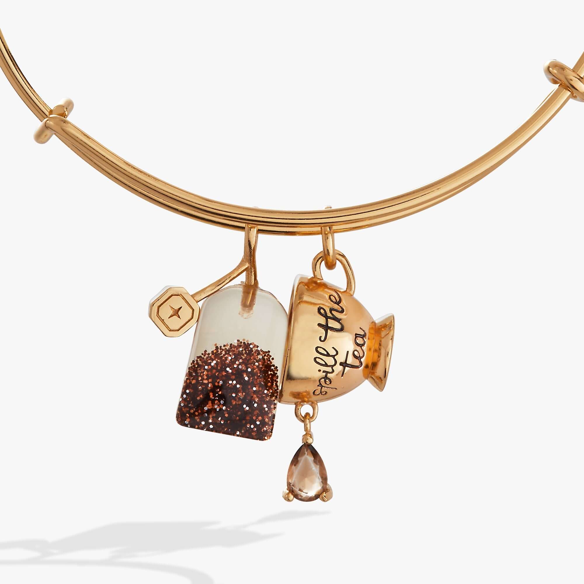 'Spill the Tea' Cup & Tea Bag Charm Bangle, Bracelets, $ 34.00, A Moment Of Now™