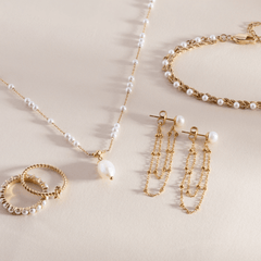 Mother of Pearl Beaded Necklace, Necklaces, $ 59.90, A Moment Of Now™
