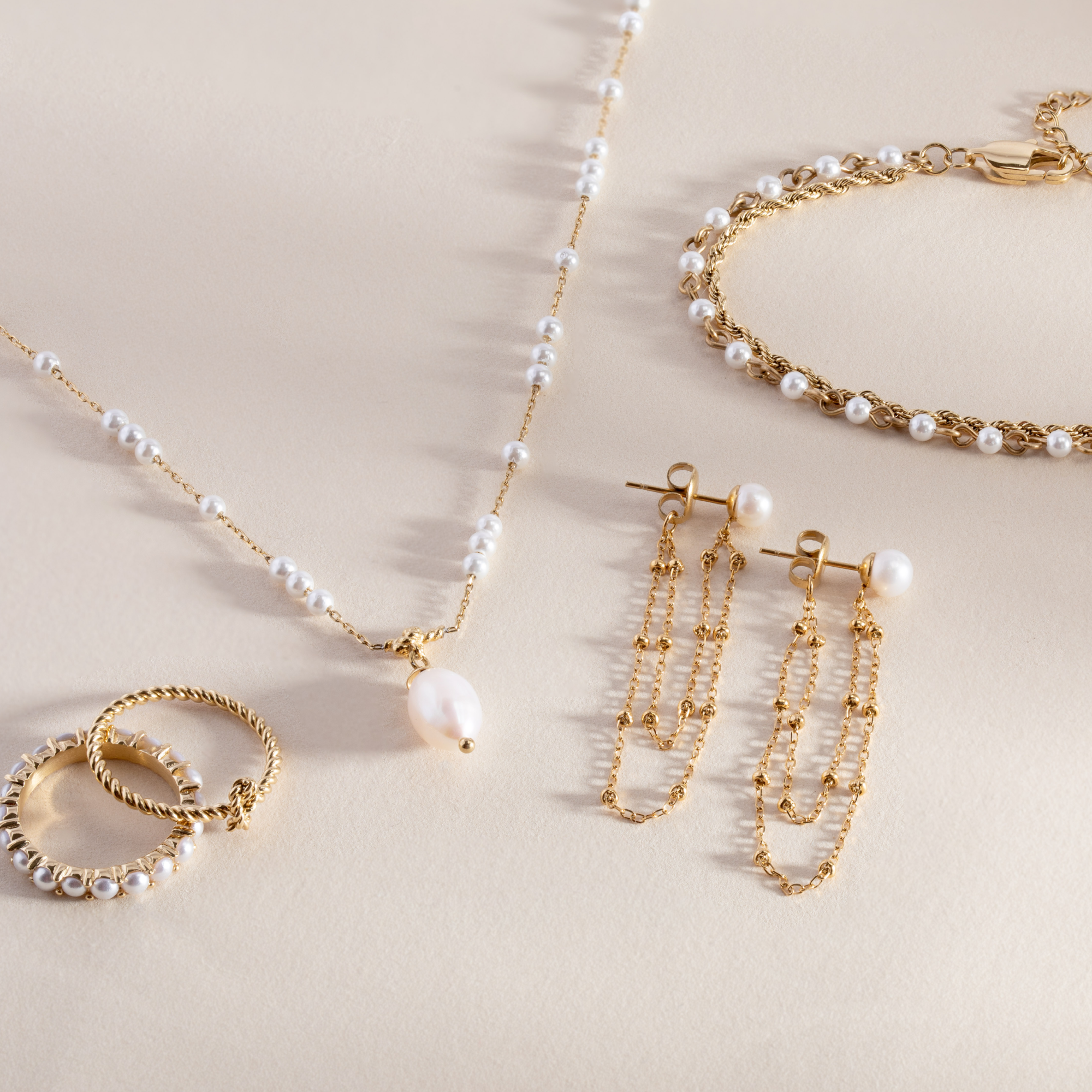 Freshwater Pearl Front-and-Back Earrings, Earrings, $ 23.90, A Moment Of Now™