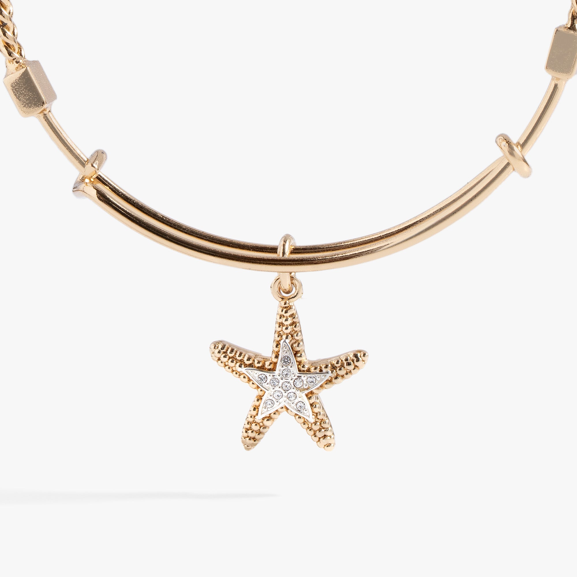 Textured Starfish Charm Bangle, Bracelets, $ 38.00, A Moment Of Now™