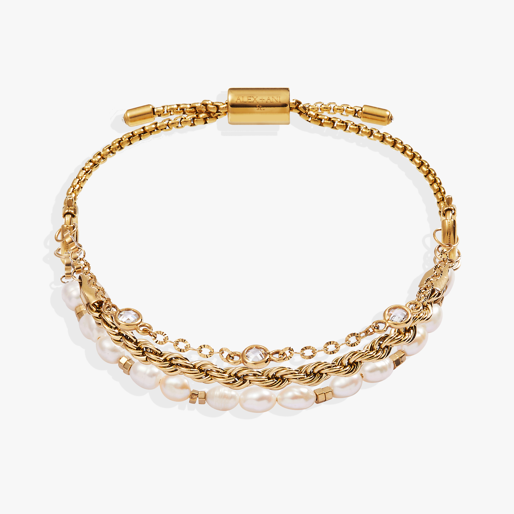 Crystal + Pearl Stranded™ Bracelet Set, Bracelets, $ 78.00, A Moment Of Now™