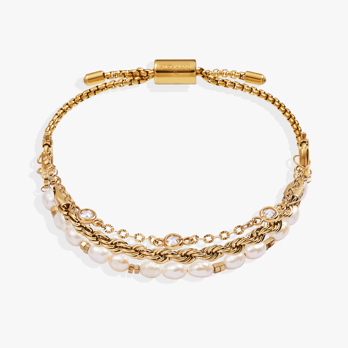 Crystal + Pearl Stranded™ Bracelet Set, Bracelets, $ 78.00, A Moment Of Now™