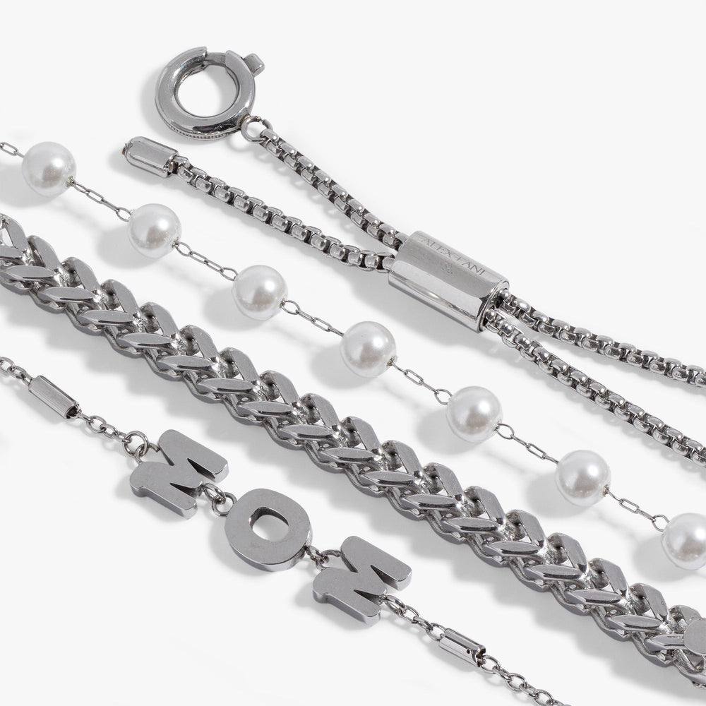 Mom Pearl Stranded™ Bracelet Set, Bracelets, $ 27.90, A Moment Of Now™
