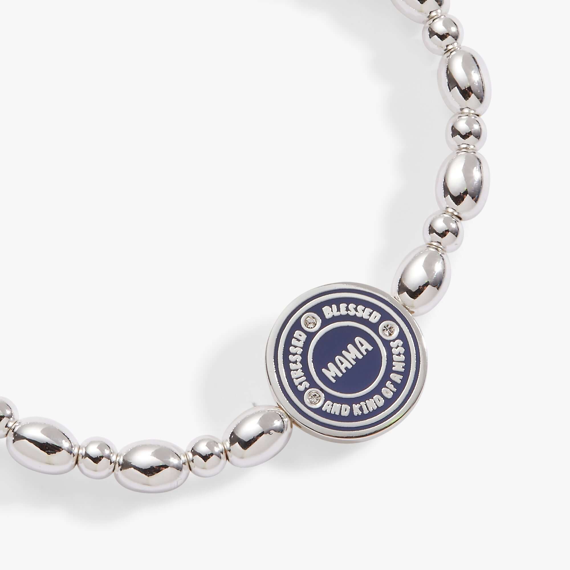 “Mama — Stressed, Blessed and Kind of a Mess” Stretch Bracelet, Bracelets, $ 19.90, A Moment Of Now™
