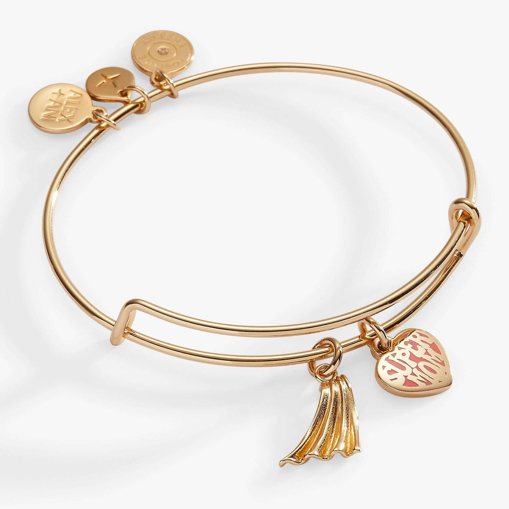 'Super Mom' Heart and Cape Charm Bangle, Bracelets, $ 34.00, A Moment Of Now™