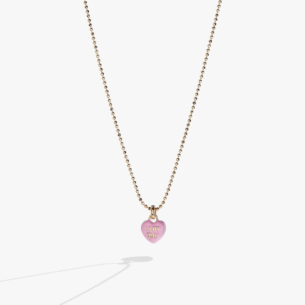 Sweethearts® 'I Luv You' Charm Necklace, Necklaces, $ 48.00, A Moment Of Now™