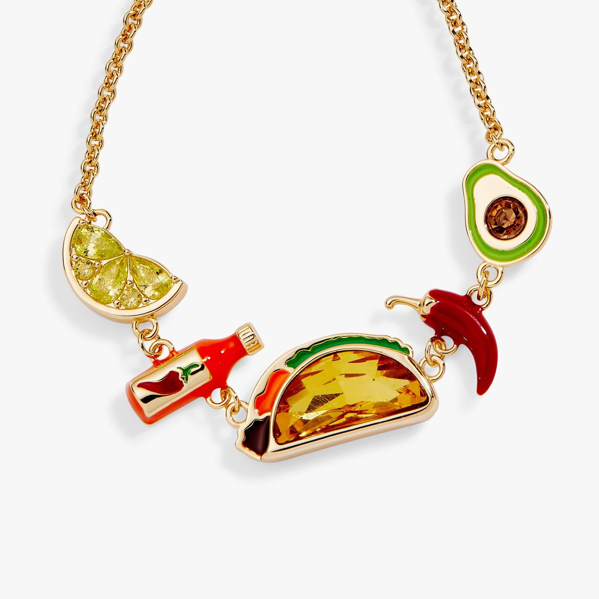 Taco Inline Charm Bracelet