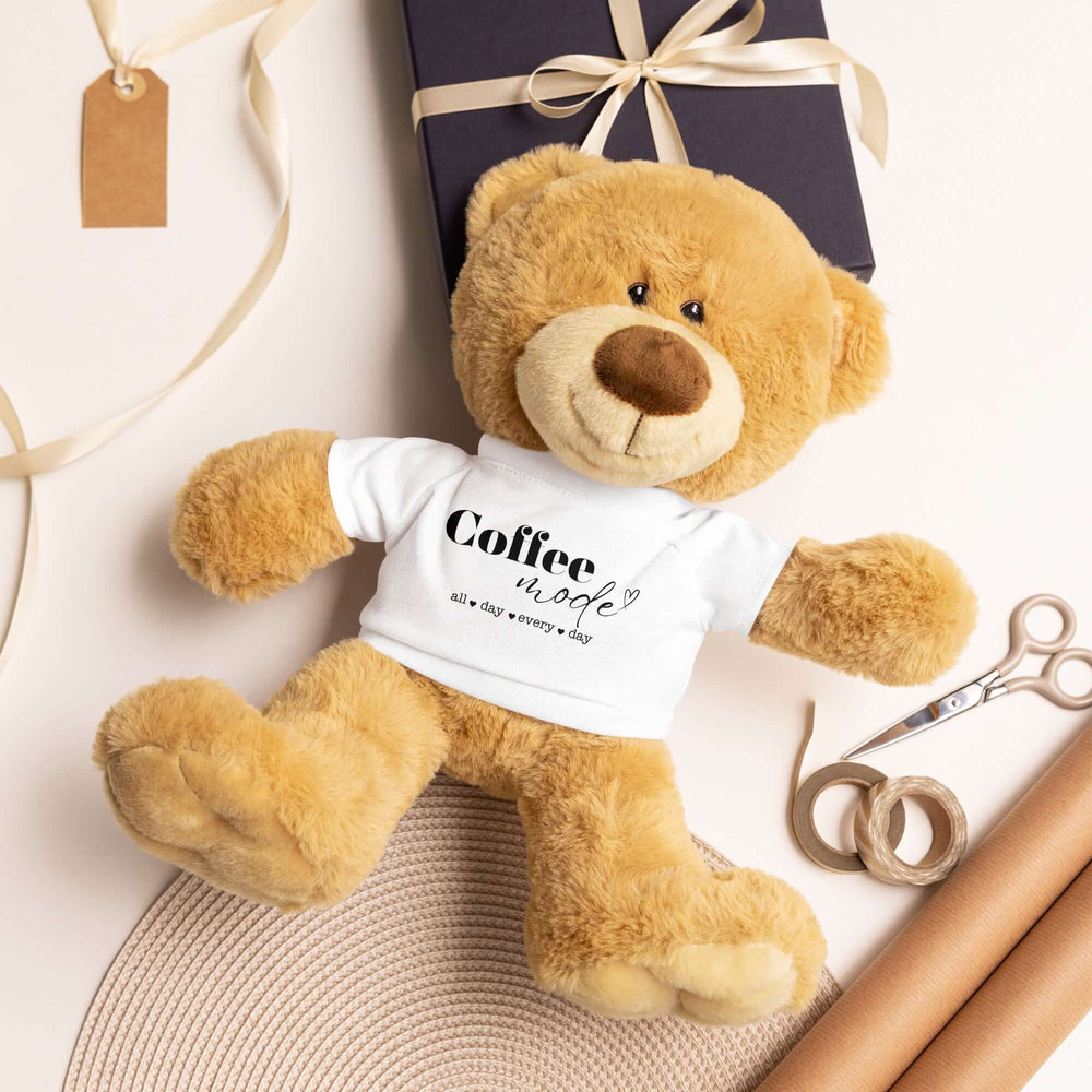 Everyday Coffee Mode Teddy Bear - Perfect Gift for Coffee Lovers, Plush Toy, $ 49.00, A Moment Of Now™
