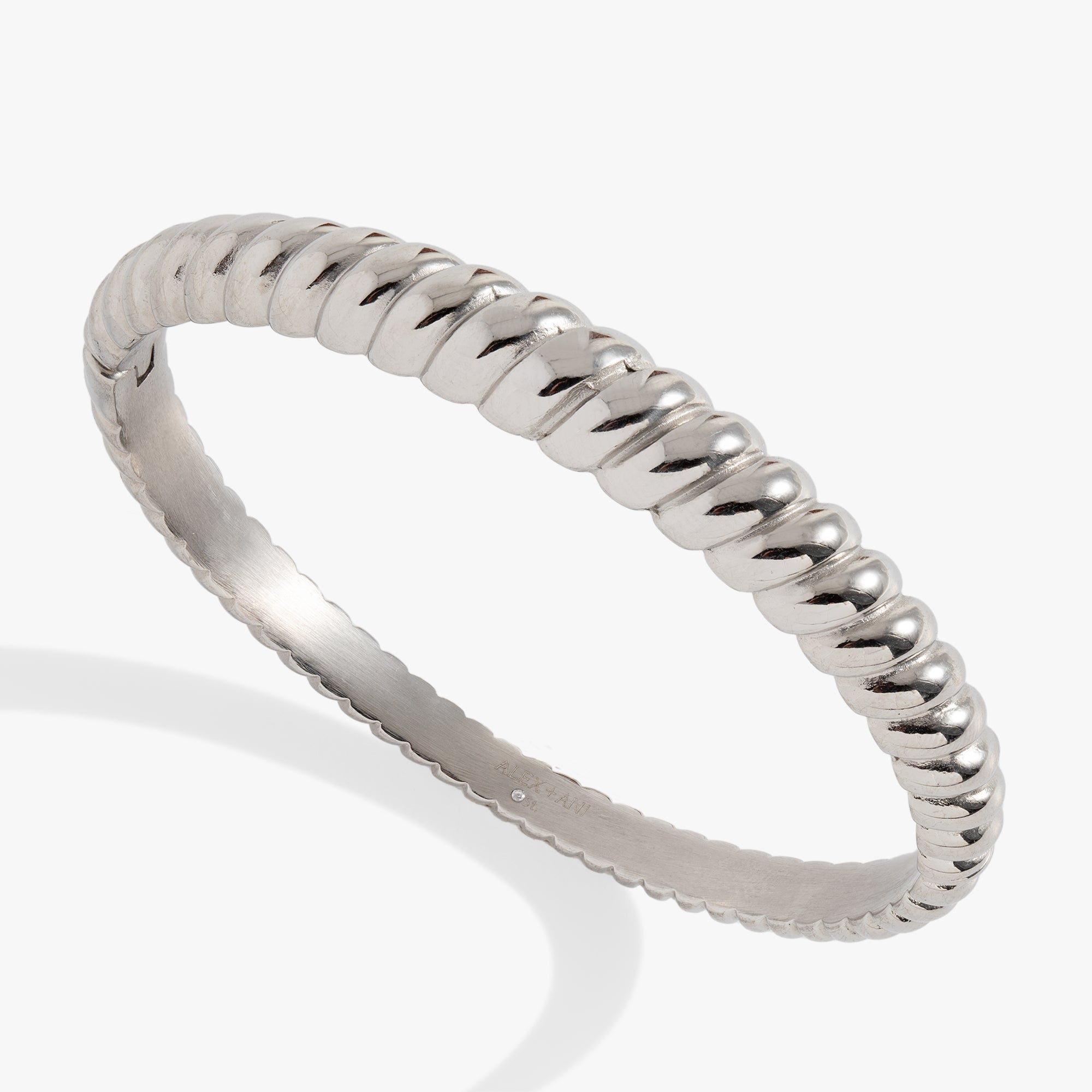 Stainless Steel Rope Textured Bangle, Bracelets, $ 21.90, A Moment Of Now™