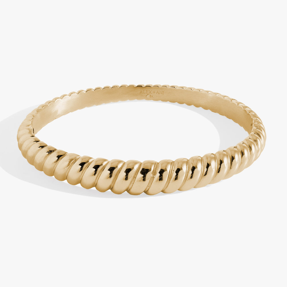 Stainless Steel Rope Textured Bangle, Bracelets, $ 21.90, A Moment Of Now™