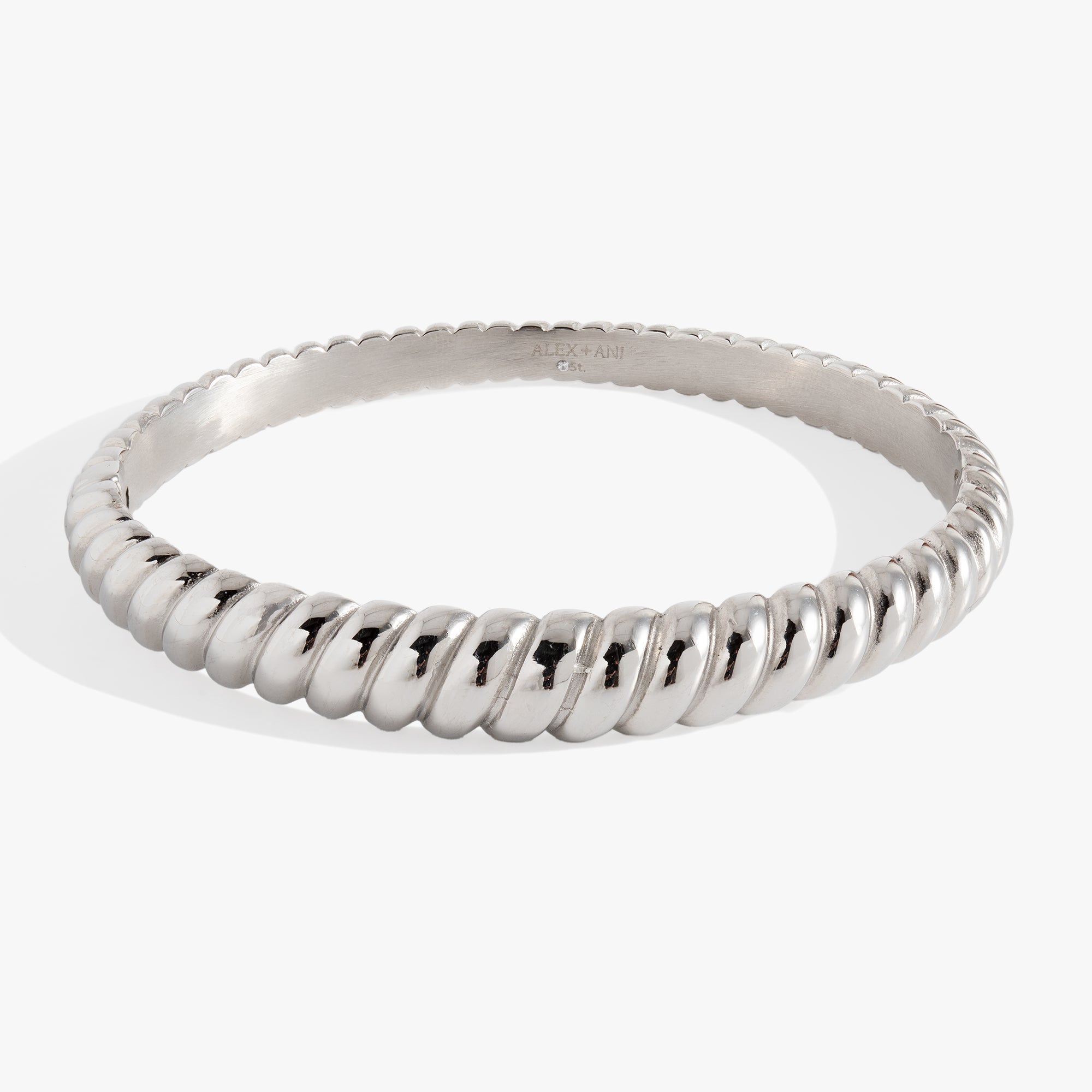 Stainless Steel Rope Textured Bangle, Bracelets, $ 21.90, A Moment Of Now™