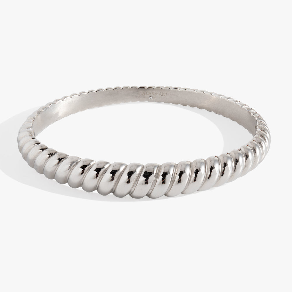 Stainless Steel Rope Textured Bangle, Bracelets, $ 21.90, A Moment Of Now™
