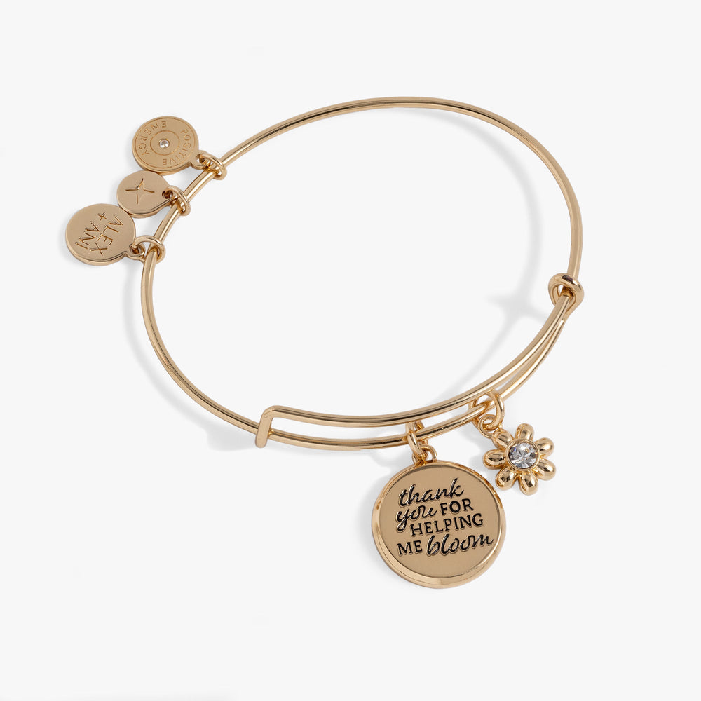Thank You For Helping Me Bloom' Charm Bangle, Bracelets, $ 28.00, A Moment Of Now™