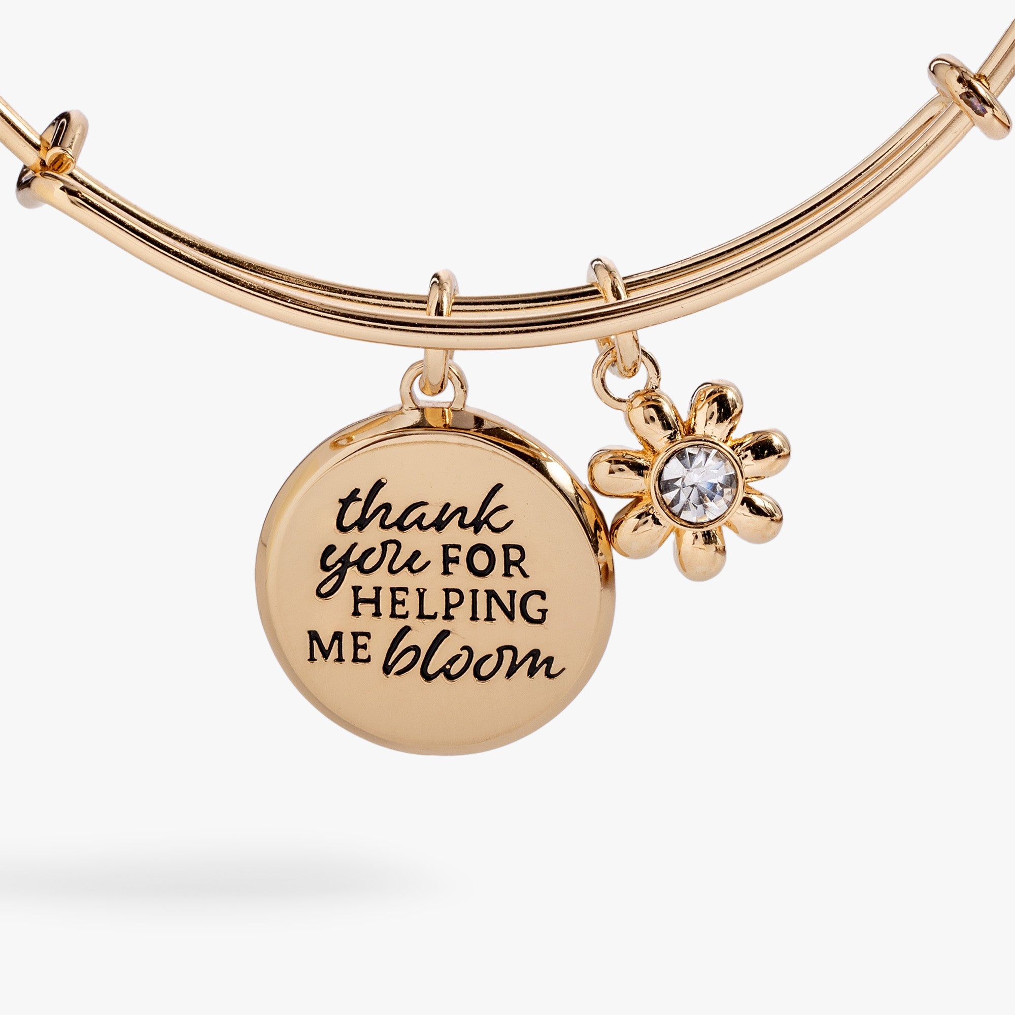 Thank You For Helping Me Bloom' Charm Bangle, Bracelets, $ 28.00, A Moment Of Now™