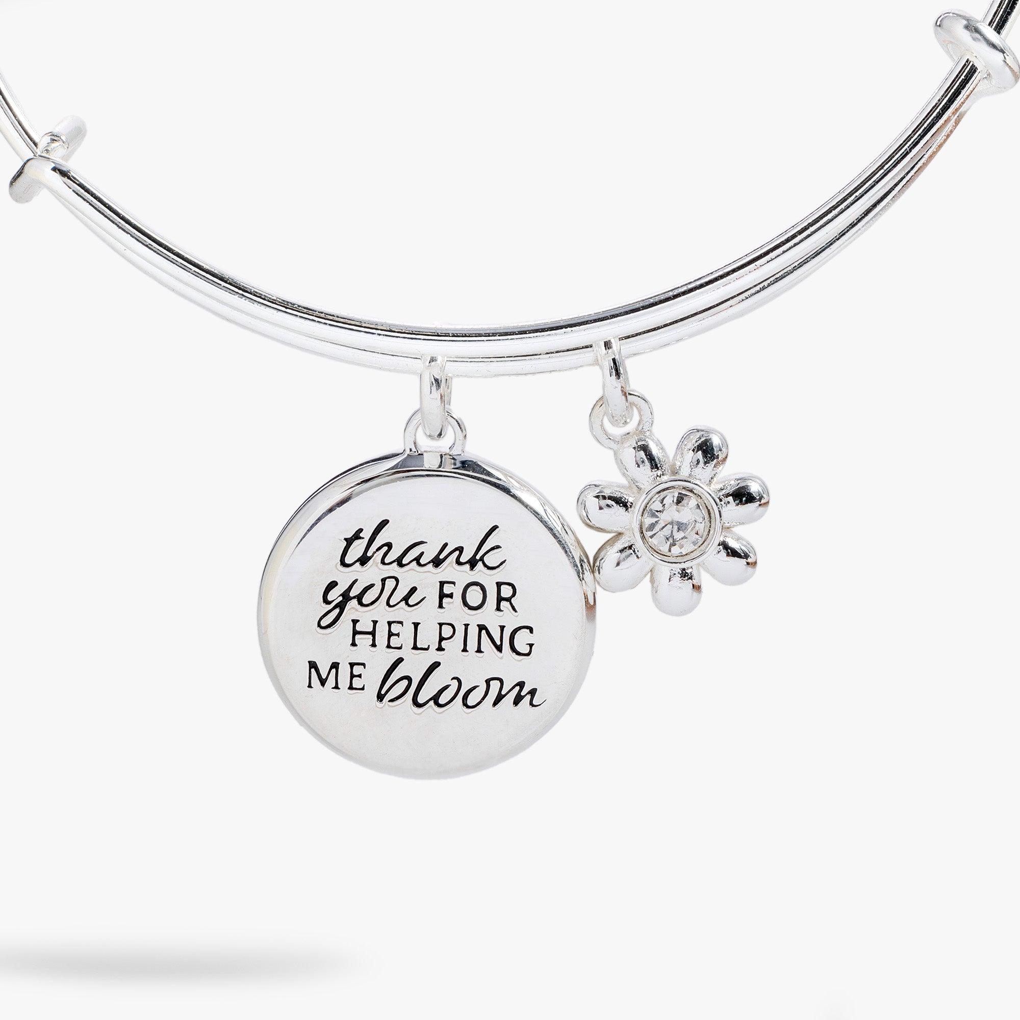 Thank You For Helping Me Bloom' Charm Bangle, Bracelets, $ 28.00, A Moment Of Now™