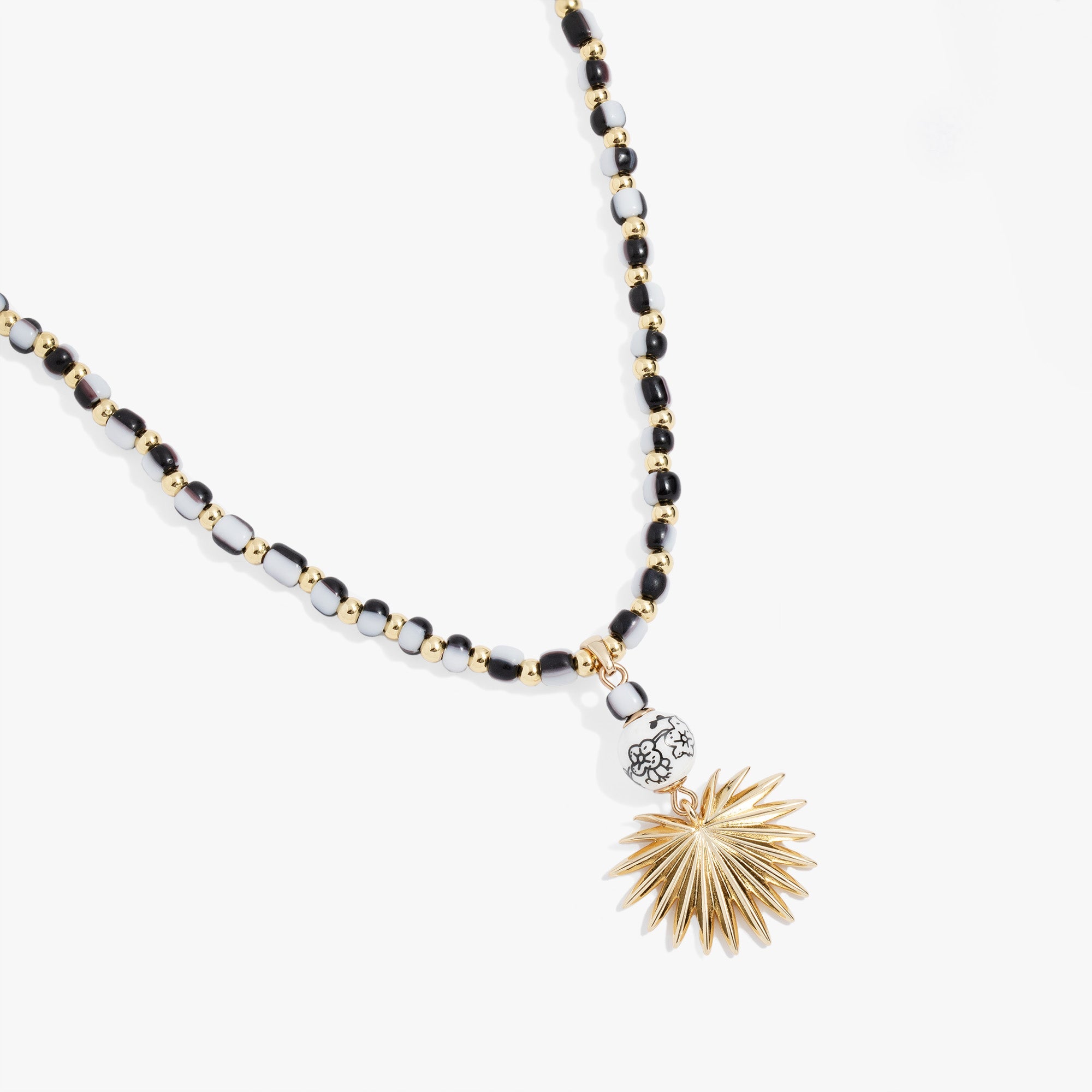 Toile Beaded Palm Pendant Necklace, Necklaces, $ 58.00, A Moment Of Now™
