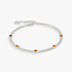 November Birthstone Topaz Curb Chain Bracelet, Bracelets, $ 28.00, A Moment Of Now™