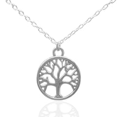 Shop Family Tree of Life Symbol Silver Pendant Necklace Fashion Jewelry, Necklaces, USA Boutique