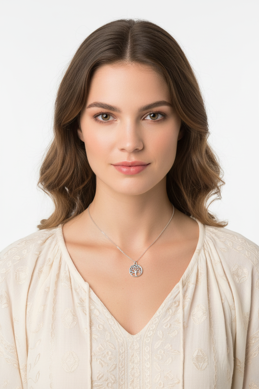 Silver Tree of Life Family Pendant Necklace , Necklaces, $ 14.99, A Moment Of Now™