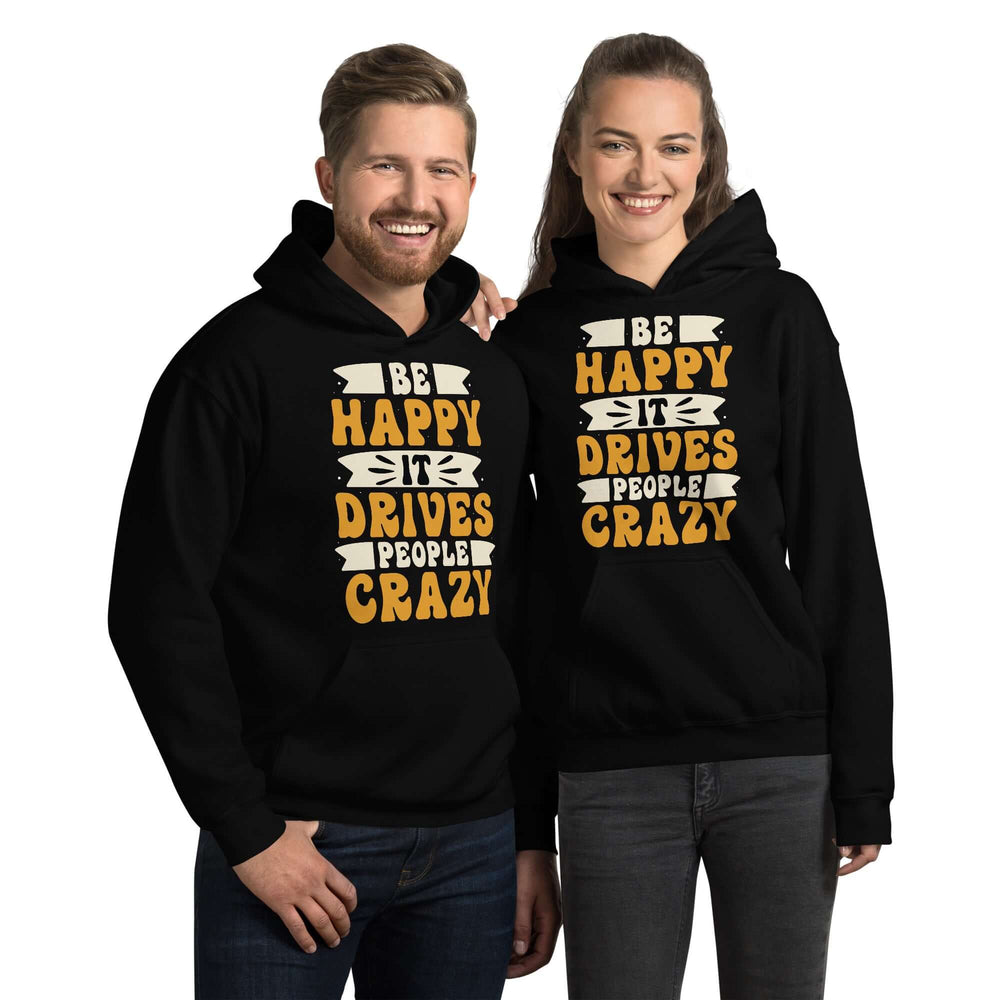 Be Happy Hoodie - Unisex Graphic Hoodie, Hoodies, $ 47.50, A Moment Of Now™