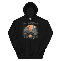Spooky Halloween Haunted Town Hoodie - Cozy & Fun, Hoodies, $ 47.00, A Moment Of Now™