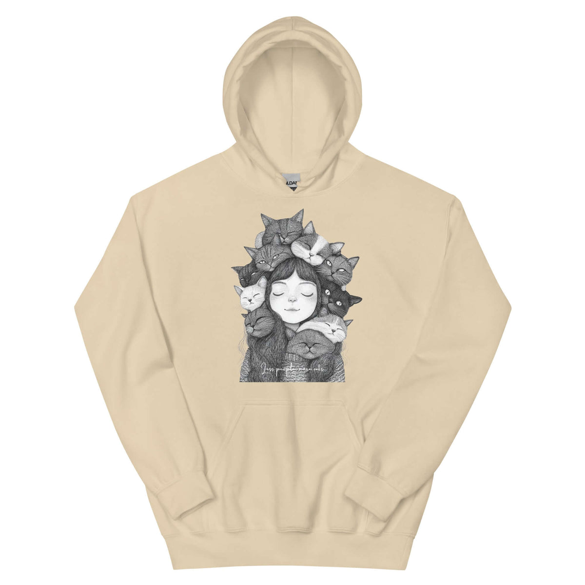 Cat Lady Cat Mom Hoodie | Less People, More Cats, Hoodies, $ 46.50, A Moment Of Now™