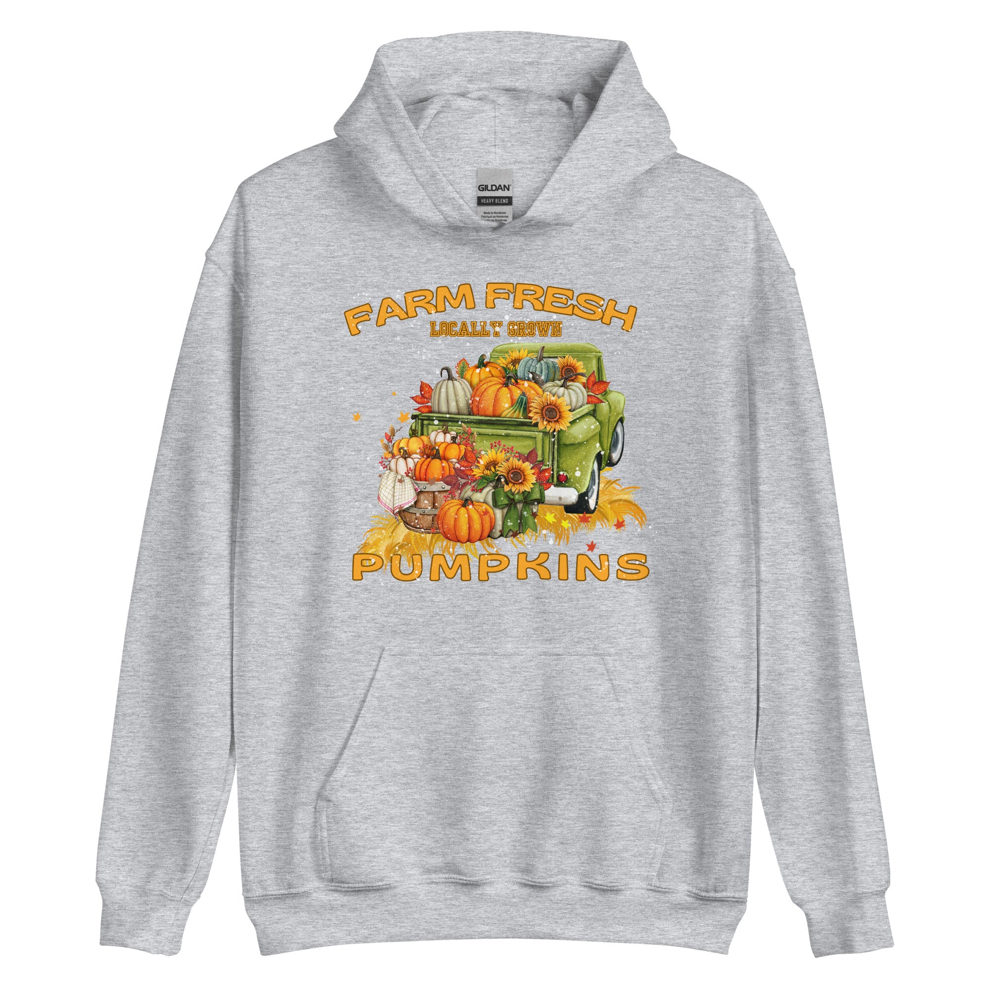 Locally Grown Pumpkins Farm Fresh Farmhouse Style Unisex Hoodie