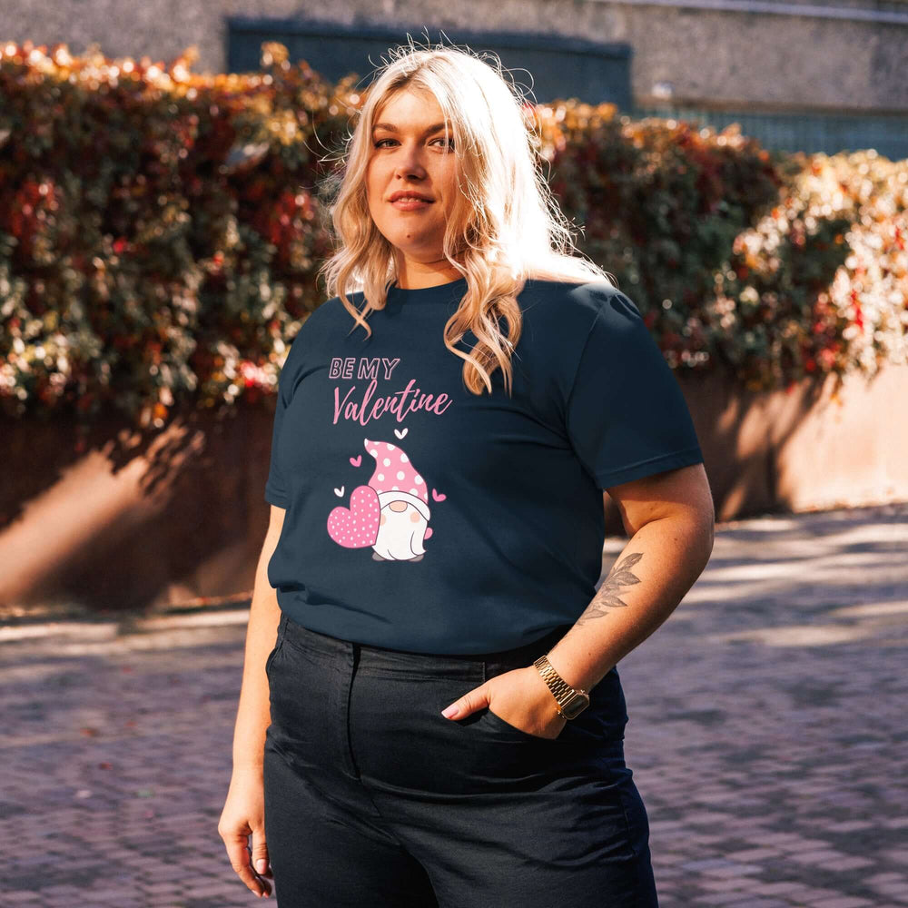 Pink Be My Valentine Gnome Unisex T-shirt, T-shirts, $ 32.50, A Moment Of Now™