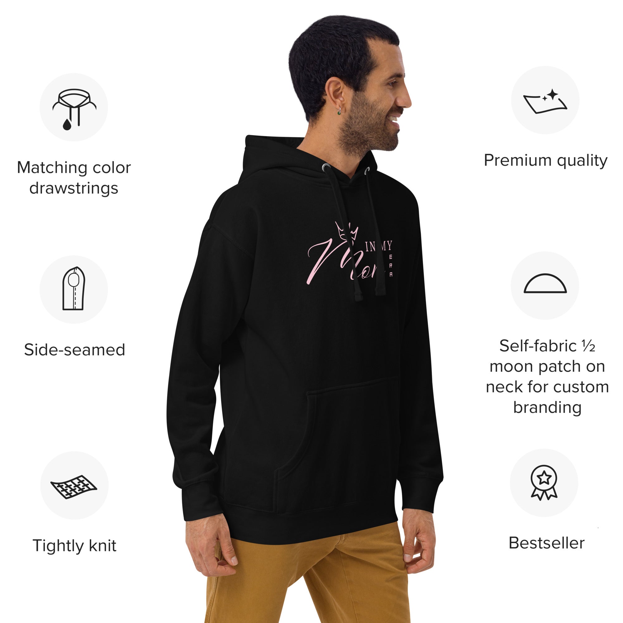 In My Mom Era Quote Graphic Unisex Hoodie, A Moment Of Now, A Moment Of Now