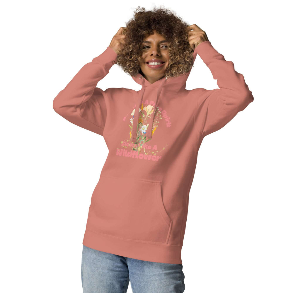 Free Spirit Wildflower Graphic Hoodie | Unisex Style, Hoodies, $ 50.00, A Moment Of Now™
