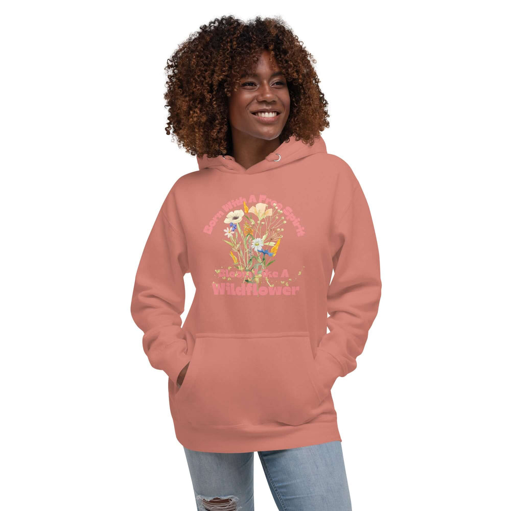 Free Spirit Wildflower Graphic Hoodie | Unisex Style, Hoodies, $ 50.00, A Moment Of Now™