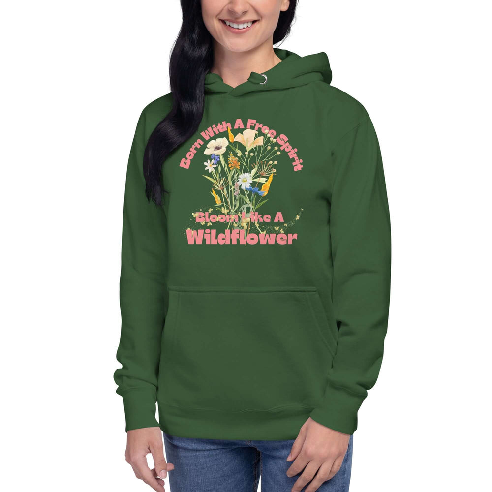 Free Spirit Wildflower Graphic Hoodie | Unisex Style, Hoodies, $ 50.00, A Moment Of Now™