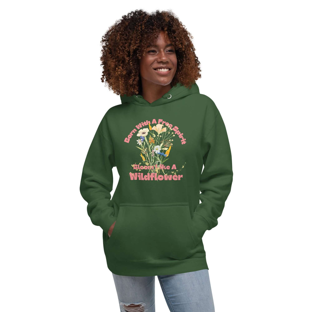 Free Spirit Wildflower Graphic Hoodie | Unisex Style, Hoodies, $ 50.00, A Moment Of Now™