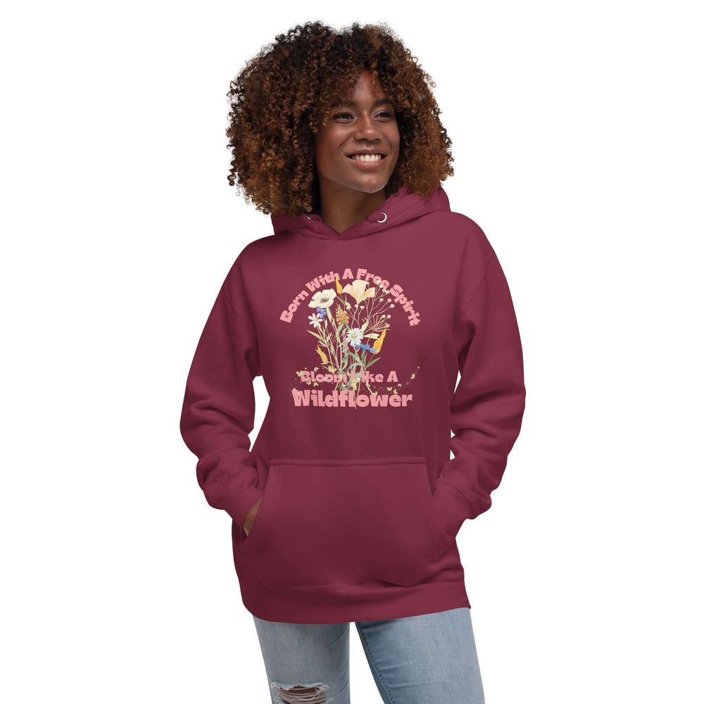 Free Spirit Wildflower Graphic Hoodie | Unisex Style, Hoodies, $ 50.00, A Moment Of Now™