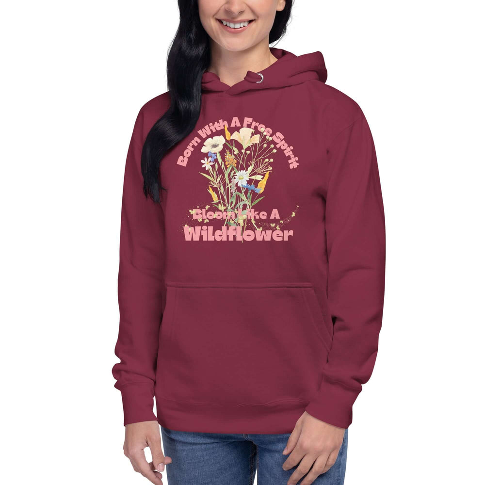 Free Spirit Wildflower Graphic Hoodie | Unisex Style, Hoodies, $ 50.00, A Moment Of Now™